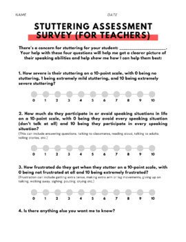 stuttering test online